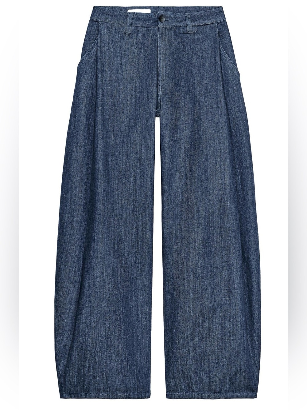 Zara Wide-Leg Denim Jeans in Dark Blue